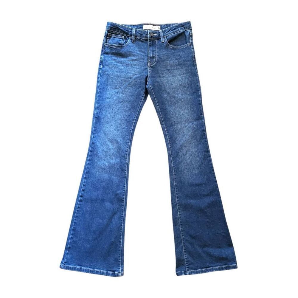 Kancan Jeans Women's 27 Petite Blue Mid Rise Bootcut Comfort Stretch